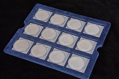 Lot 89 - A collection of twelve United states silver dollars