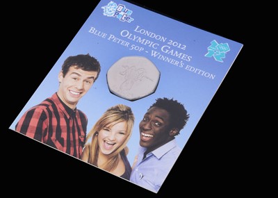 Lot 146 - A London 2012 Olympic Games Blue Peter 50 pence coin