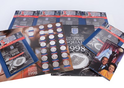 Lot 156 - Six 1998 Sainsburys England Football Squad medal sets