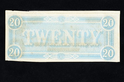 Lot 208 - Confederate States of America $20 banknote