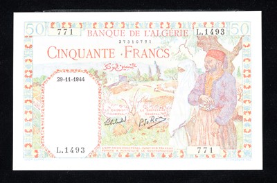 Lot 211 - Algeria 50 Francs banknote