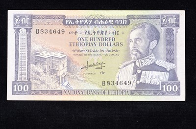 Lot 218 - Ethiopia 100 Ethiopian Dollars banknote