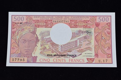 Lot 223 - A collection of  banknotes from Africa