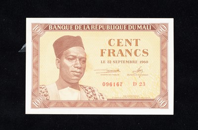 Lot 224 - Mali 100 Francs banknote