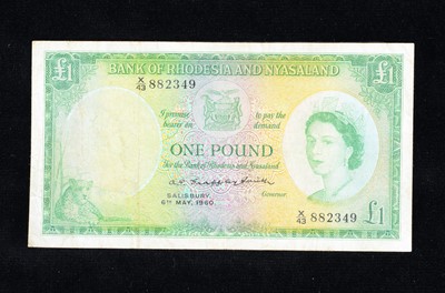 Lot 225 - Rhodesia and Nyasaland £1 banknote