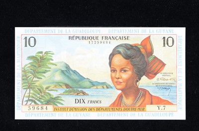 Lot 244 - French West  Indies 10 Franc banknote