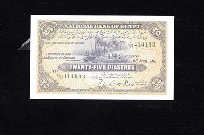 Lot 270 - Egypt 25 Piastres banknote