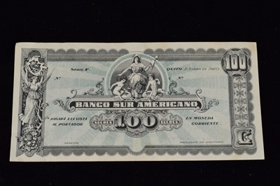 Lot 299 - A large collection of banknotes from South America