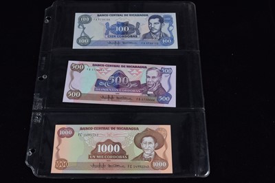 Lot 299 - A large collection of banknotes from South America
