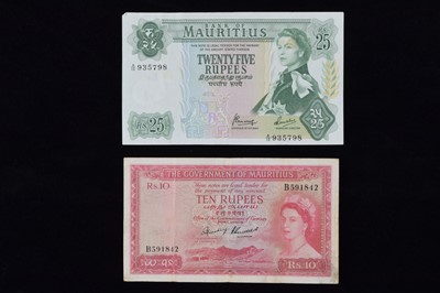 Lot 304 - Government of Mauritius 10 Rupees note