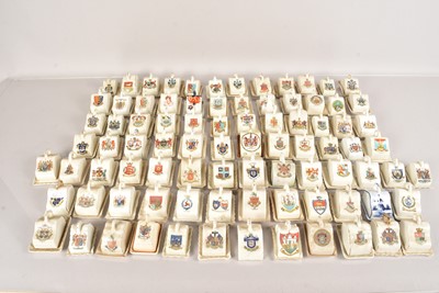 Lot 30 - A collection of Eighty-Six Crested Butter/Cheese Dishes