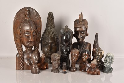 Lot 222 - An assortment of African Busts