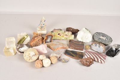 Lot 262 - A collection of worked and unworked minerals