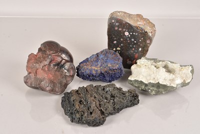 Lot 263 - A group of five good sized minerals