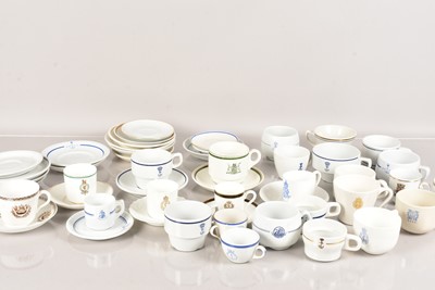 Lot 323 - An assortment of British and Overseas Naval ceramic cups and saucers