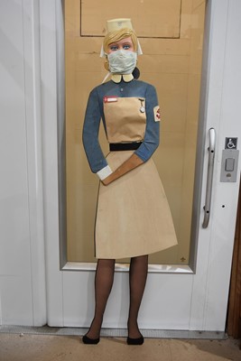 Lot 344 - A Life Size plywood model of a Naval Nurse