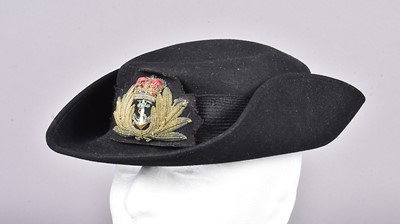 Lot 411 - A British Navy Female Officer's Tricorn hat