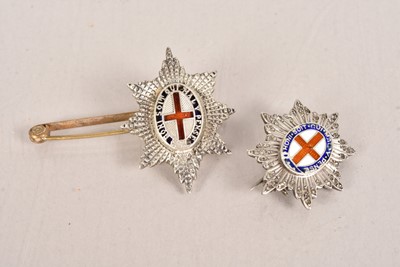 Lot 443 - A silver and enamel Coldstream Guards sweetheart 'brooch'