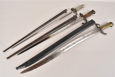 Lot 551 - Three French Bayonets