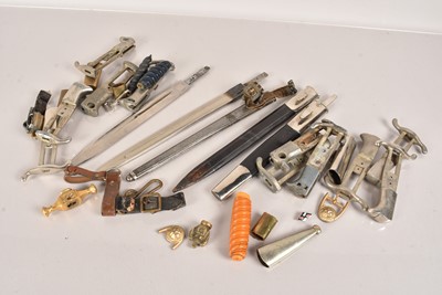 Lot 554 - An assortment of German Bayonet and Knife parts