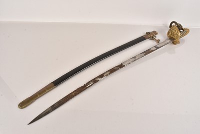 Lot 560 - A Naval Officers Sword