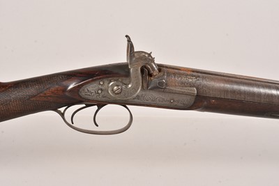 Lot 609 - A G.E Lewis Double Barrelled Percussion Cap Shotgun