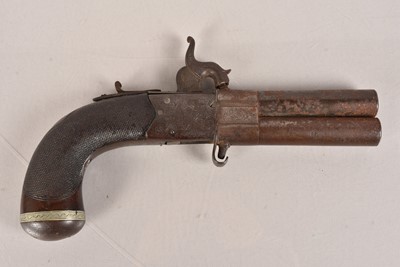 Lot 622 - A 19th Century Edwards of London Double Barrel 'Turn Over' pistol