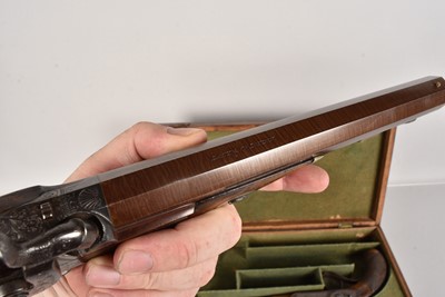 Lot 623 - A pair of 19th Century Lacy & Co of London Percussion Cap Duelling Pistols