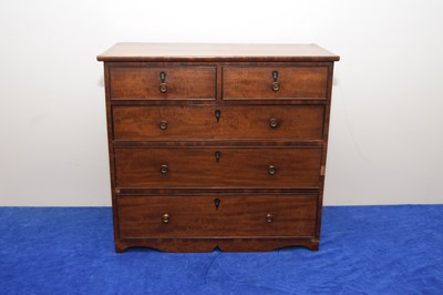 Lot 25 - A late Victorian mahogany Apprentice chest of drawers and contents