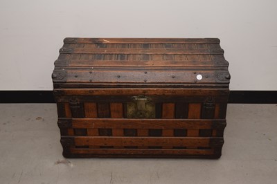 Lot 32 - An interesting late Victorian travel steamer trunk