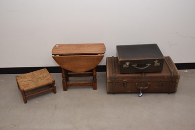 Lot 44 - An early 20th century steamer trunk and three other items