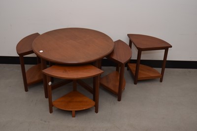 Lot 47 - A c1970s Danish teak nest of occasional tables