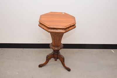 Lot 68 - A late Victorian walnut work table