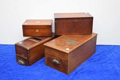 Lot 74 - Two c1920s tills and two boxes