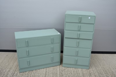 Lot 89 - Green Painted Bedroom Furniture