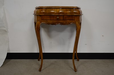 Lot 100 - An early 20th Century French walnut side table