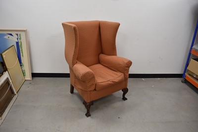 Lot 108 - A large Wing Back Arm Chair