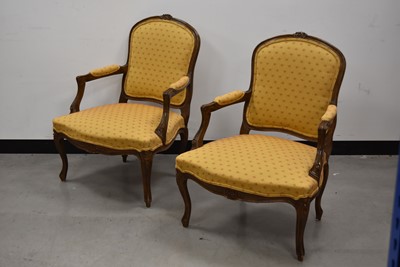 Lot 110 - A Pair of French Style Bedroom Chairs