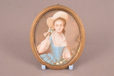 Lot 130 - A late Georgian ivory portrait miniature