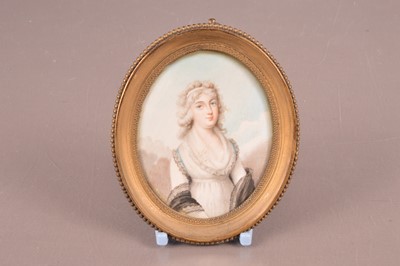 Lot 131 - A late Georgian ivory portrait miniature