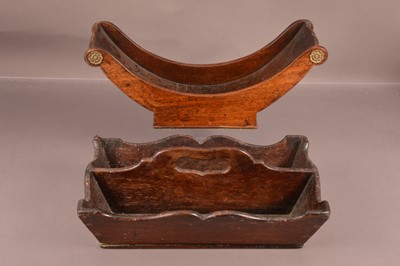 Lot 138 - A Georgian and later mahogany stilton trolley and a knife box