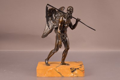 Lot 158 - A Victorian bronze sculpture of Father Time