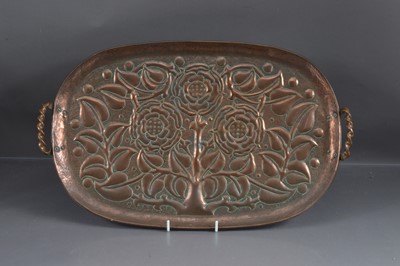 Lot 177 - An Arts and Crafts copper tray