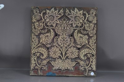 Lot 182 - A late 19th/early 20th century wallpaper printing block