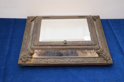 Lot 209 - A vintage Dutch pressed brass and mirrored wall cabinet