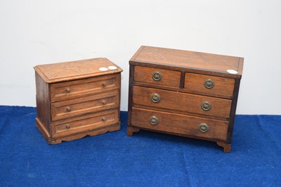 Lot 213 - Two early 20th century small chest of drawers or apprentice pieces