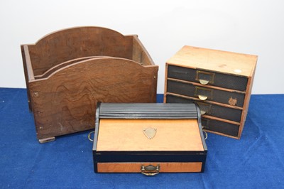 Lot 221 - A Victorian writing box and two other items