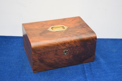 Lot 229 - A Victorian walnut work box