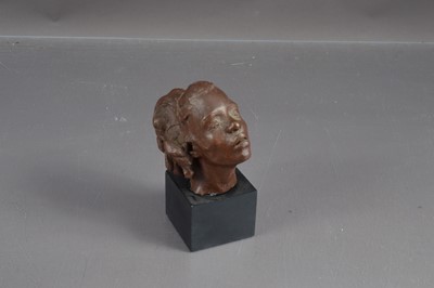 Lot 248 - A resin bust of a woman's head