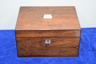 Lot 256 - A Victorian walnut work box